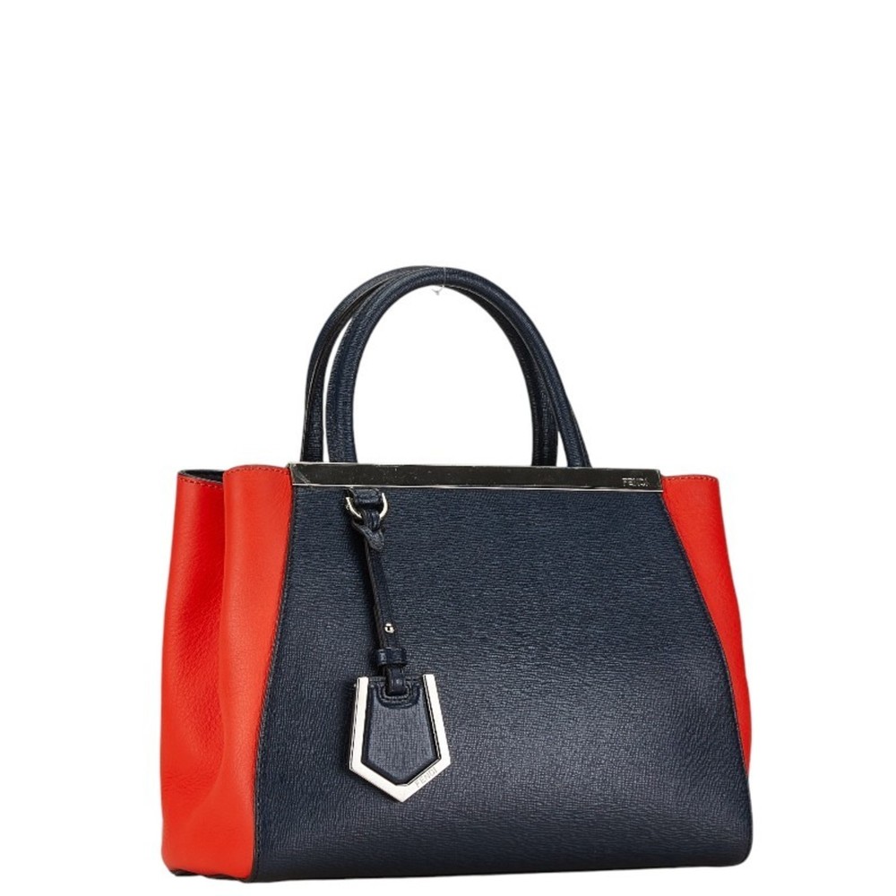 FENDI Navy Leather Shoulder Bag - Picture 4 of 12